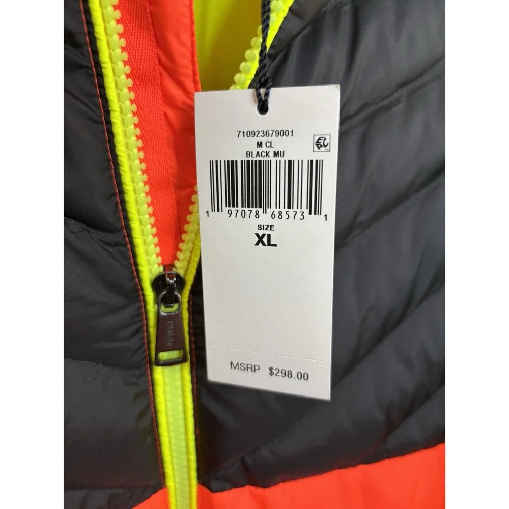 Polo Ralph Lauren Performance Hooded Puffer Jacket Mens‎ XL Neon Colorblock NWT